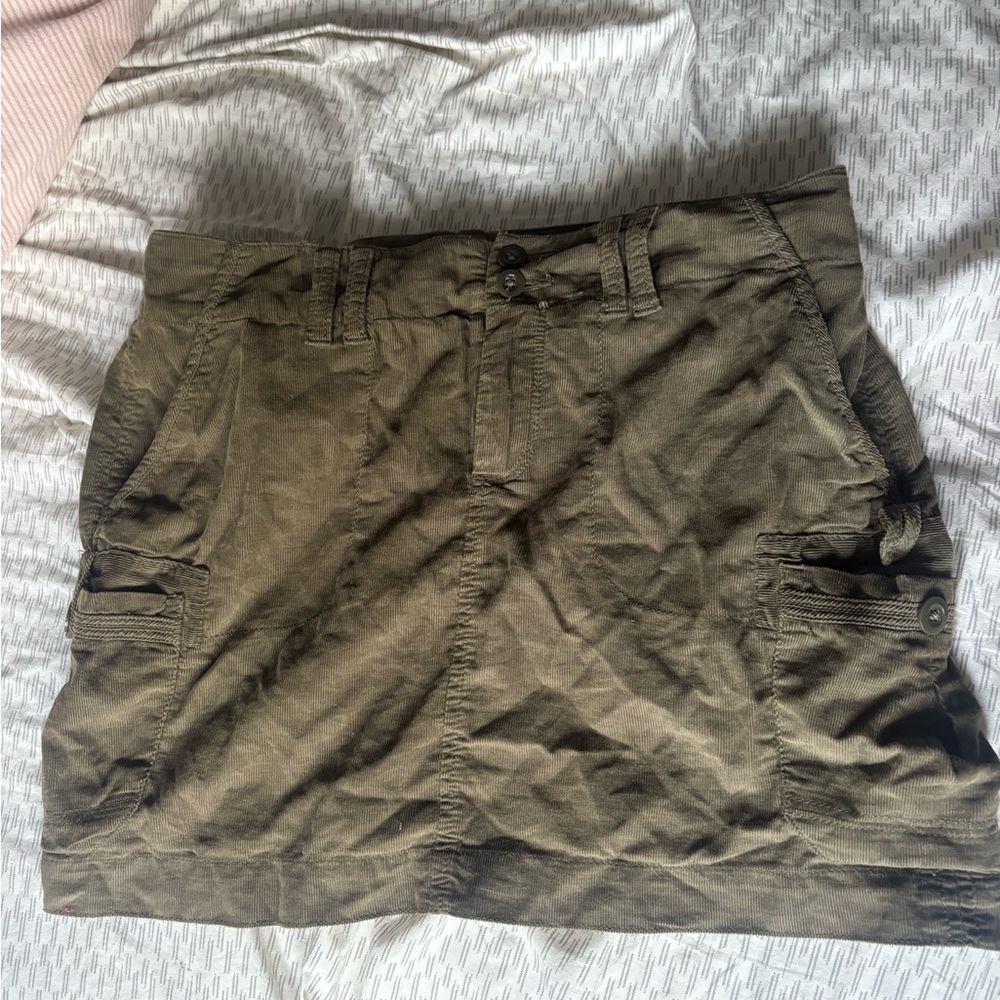 Green Cargo mini Skirt